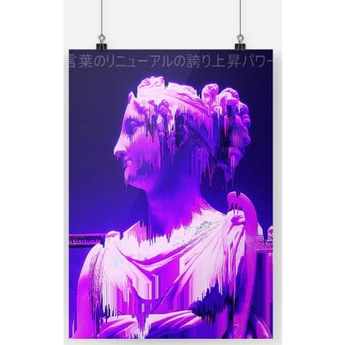 Aesthetics Purple Sculpture Poster Canvas Painting Wall Art Decor Living Room Bedroom Study Home Decoration Prints