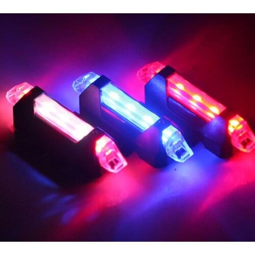 Bike Bicycle Light LED Taillight USB Rechargeable Rear Tail Safety Warning Cycling light Portable Flash Light Super Bright