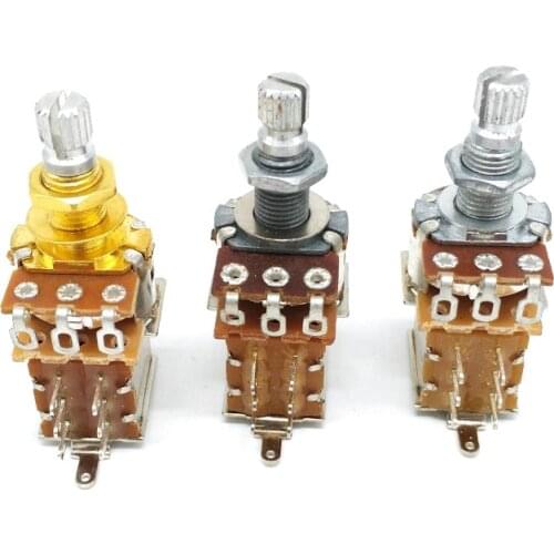 Guitar Pot Bass Push Pull Pot Push Pull Guitar Potentiometer Volume Tone Short Split Shaft Switch Pots A500K B500K A250K B250