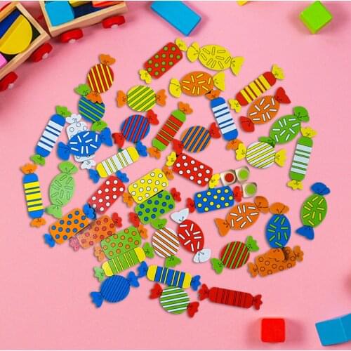 Montessori Toy Childrens Candy Color Match Game Memeory Train Parent-child Interaction Toys For Kids Early Educational Toy