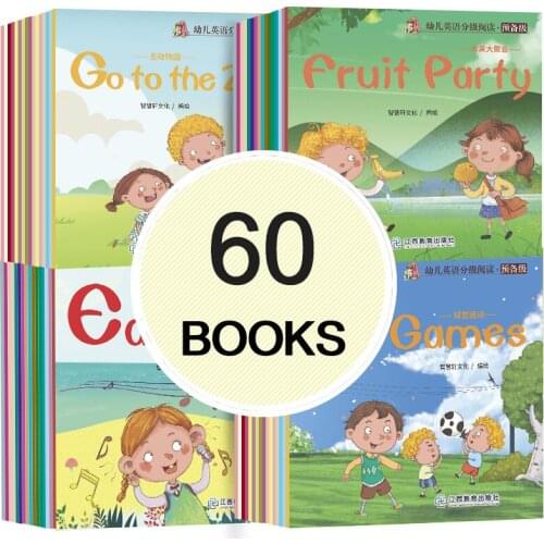 60 Volumes English Enlightenment Read Book Children Zero Basic Foreign Language Introduction Fairy Tale Book 0-2-3-4-5 Years Old