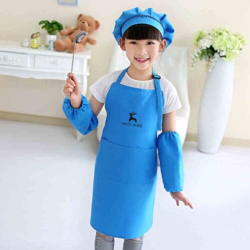 Kitchen Apron Kids Cartoon Fashion Children Cute Anti-pollution Housework Wear Painting Clothes Baby Apron