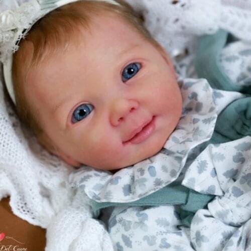 Bebe Reborn Doll 21 Inches Lifelike Newborn Reborn Baby Fleur Vinyl Unpainted Unfinished Doll Parts DIY Blank Doll Kit