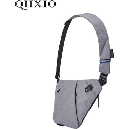 Trend digital storage bag mens canvas chest bag slung pockets multi-function service personal shoulder anti-theft package CZ08