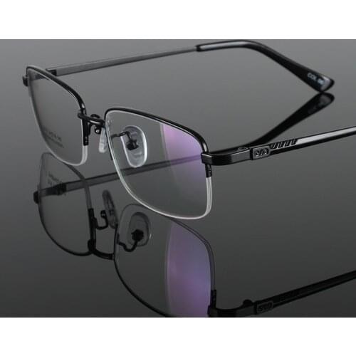 Cubojue Reading Glasses Men +1.0 1.25 1.75 2.0 2.25 2.75 3.0 Read Eyeglasses Frame Male +2.5 3.75 3.0 Magnify Metal Semi Rimless