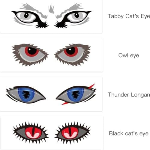 A Set Of 4 Patterns Eye Sticker for DJI FPV Flying Glasses/ VR Glasses Accessories Easy Paste Facial Expression Personalized