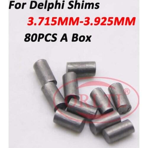 80PCS Adjust Shims Kit Size 3.715mm-3.925mm For Delphi Common Rail Injector Washers