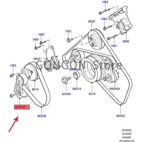 CAR belt tensioner 2005 -2009lan dro ve rdi sco ver y3r ang ero ver spo rt Tensioner Generator belt transition pulley Belt idler