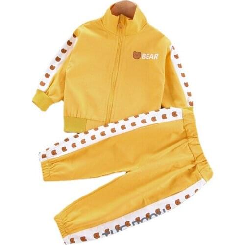 New Autumn Baby Fashion Clothes Kids Boys Cartoon Jacket Pants 2Pcs/sets Spring Children Clothing Infant Girls Cotton Tracksuits