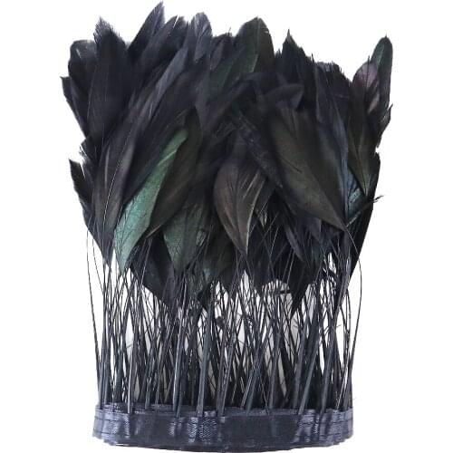 Rooster Chicken Tail Feathers Trim Ribbon For Clothing Sewing Accessories 6-8 Inch Plumes Carnival Decoration Feathers Crafts
