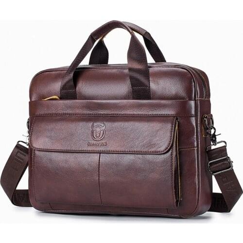 TopFight Leather Bag Men Briefcase Male Laptop Bag Natural Leather for Men Messenger Bags PC Doctor Lawyer Computer Bag Cowhide