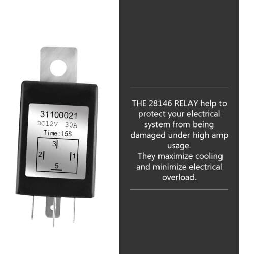 28146 Relay Replacement Electric Vacuum Pump Relays for Brake Booster Vacuum Pump Kit Electric Vacuum Pump (28146RE)