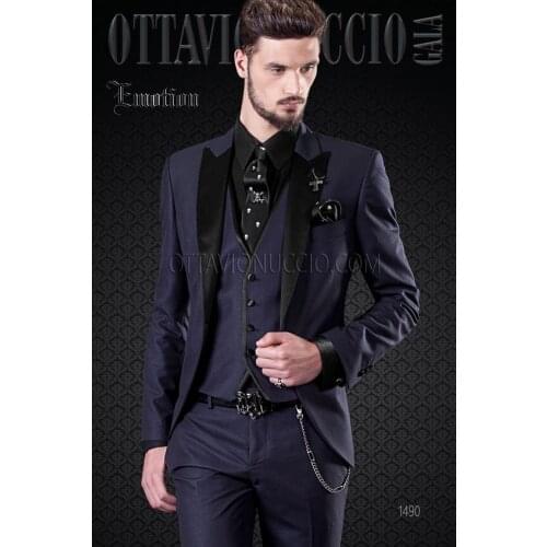 Latest Coat Pant Design Italian Purple Men Suit Slim Fit 3 Piece Tuxedo Groom Suits Custom Classical Prom Blazer Terno Masculino