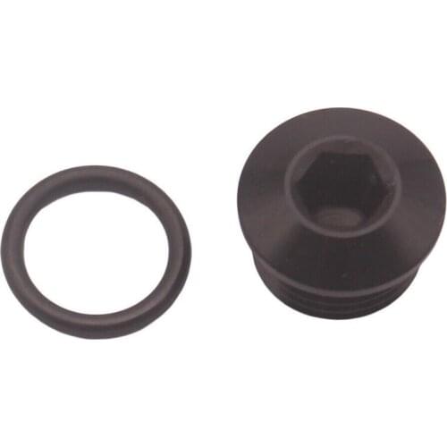 Black Alloy Aluminum 8 AN 8-AN 1/2" ORB Socket Plug with O-Ring