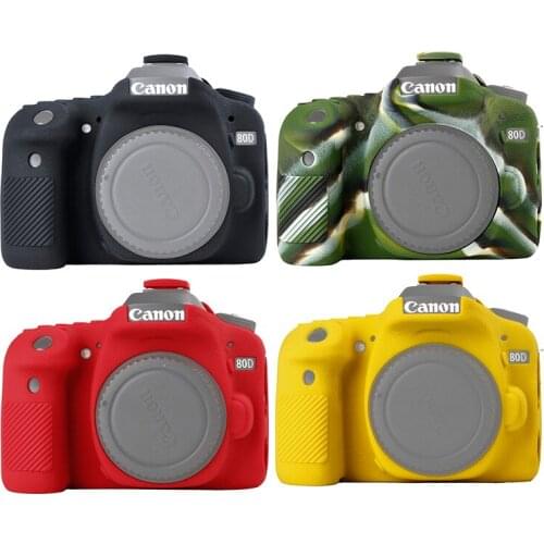 Silicone Armor Skin Case SLR Silicone bag Lightweight Camera Bag Case Cover for Canon 1DX2 5D3 5D4 EOS R EOS RP 80D 90D 6D2