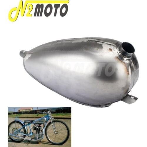 4L Fuel Tank For Single Beam Motorcycle Unpainted 18.9inch Gas Oil Tanks Universal Classic Single Cylinder Refit Retro Motorbike