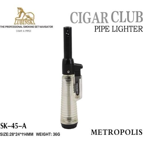 New Lubinski Windproof Butane Gas Lighter BBQ Jet Gas Cigar Lighter Turbo Metal Kitchen Cigar Spray Gun Outdoor Gadgets For Men