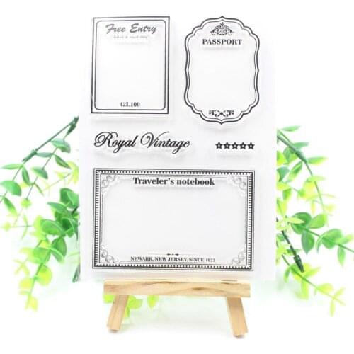 Vintage Frame Transparent Clear Silicone Stamps for DIY Scrapbooking/Card Making/Kids Fun Decoration Supply M84