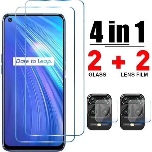 4in1 Tempered Glass for Realme GT Neo Narzo 30 5G 30A Q3 Pro Camera Len Screen Protector for Realme 8 Pro 7 C21 C25 C3 C11 Glass
