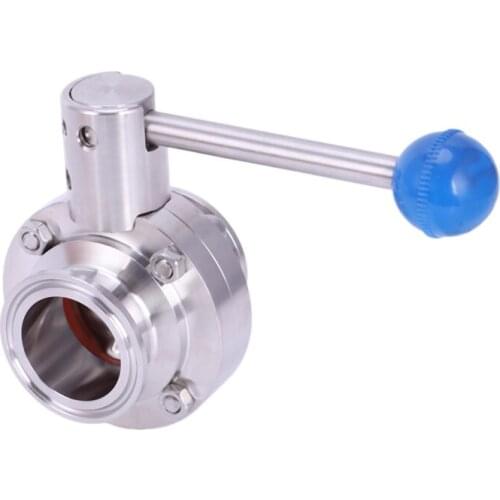 1-1/2inch 38mm SuS304 Stainless Steel Sanitary 1.5inch Tri Clamp Butterfly Flow control Valve Homebrew Beer Dairy Product