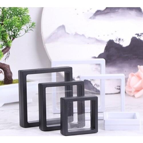 1PC Transparent Storage Rack Acrylic Display Stand Photo Albums PE Thin Film Suspension Jewelry Display Box