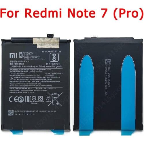 100% Original For Xiaomi Redmi Note 7 Pro Battery BN4A Cellphone Li-lon Built-in Batteria Replacement Repair Spare Parts