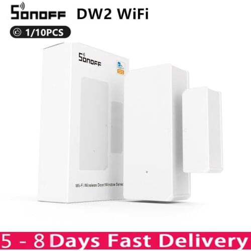 SONOFF DW2 WiFi Wireless Door Window Sensor Detector WiFi Notification Alerts Smart Home Electronics Security Work With E-WeLink
