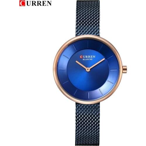 CURREN Watch Women Fashion New Stainless Steel Ladies Watch Luxury Dress Womens Watches Waterproof Analog Clock For Girl 2018
