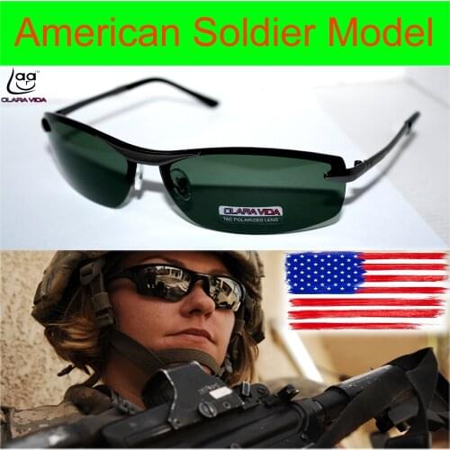 =CLARA VIDA BRAND=Luxury Us Soldier Model Drivers Tac Enhanced Polarized Polaroid Uv 400 Mens Sunglasses With Foam Bag N Box