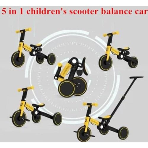 5 in 1 kid Car Children Balance Bike Bicycle Child 1-6 Years old Baby Scooter With Push Handle Birthday Gift For Children