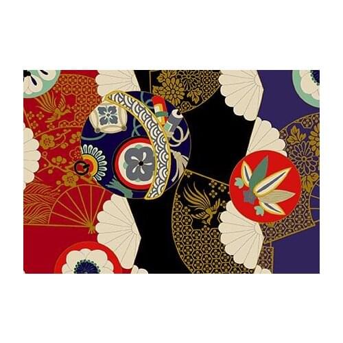 Colourful fabric Retro style fabric Calico Printed cotton Bronzed fabric for DIY Bag 009 1 order=50cm*140cm