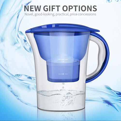 Water Filter Jug Kettle With Refill Filter Cartridge Activated Carbon Water Kettle Home Office Drinkware Purifier