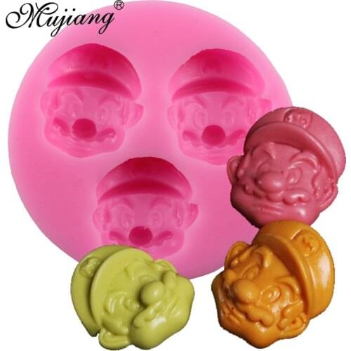 Mujiang 3D Super Mario Cartoon Silicone Molds Fondant Cake Chocolate Candy Mold Cake Decorating Tools Kitchen Accessories N1501