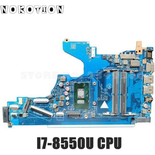 NOKOTION L20371-601 L20371-001 EPK50 LA-G07EP For HP 15-DA 15-DA0073WM Laptop Motherboard With SR3LC I7-8550U CPU DDR4