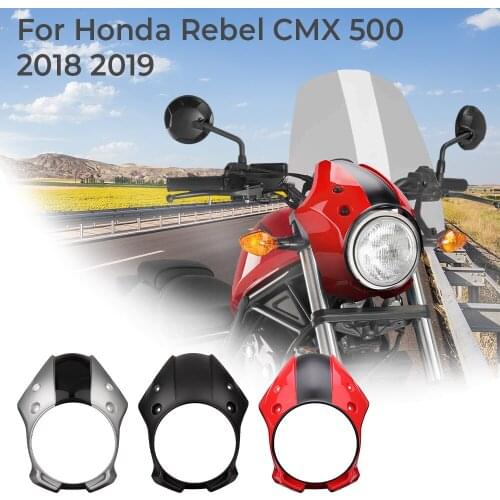 CMX500 Cowl Cover Mask Motorcycle Headlight Fairing Windshield For Honda Rebel CMX500 2018 2019 ABS Headlight Fairing Mask