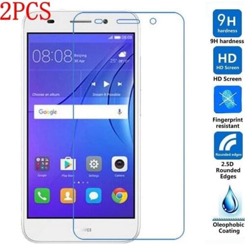 2PCS Original Tempered Glass For Huawei Y3 2017 Screen Protector Thoughed protective film For CRO-L02 CRO-L03 CRO-L22 glass