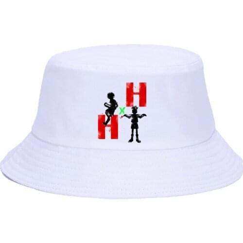 2021 Japanese Anime Hunter X Hunter Hat Women Men Panama Bucket Cap The Design Flat Visor Fisherman Hat Hunter X Hunter Anime