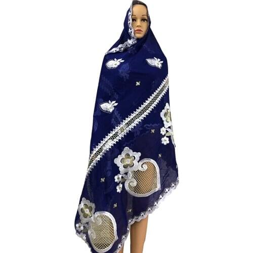 Hijab Headscarf Islamic Scarf For Pray Saudi Embroidery Scarf 2021 New Arrival Sarfs Big Size Scarf For Weedding