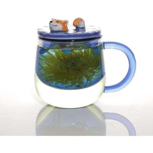 Transparent Double Bottom Glass Coffee Cup Cartoon Breakfast Shot Glasses Set Coffee Cute Water Bottle Verre Coffee Cup BD50BL