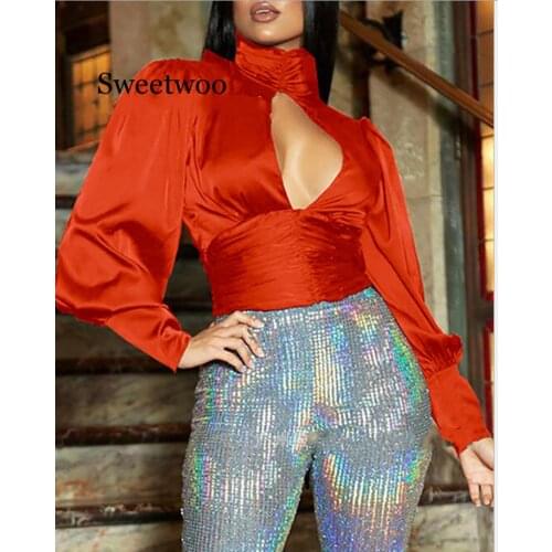 SWEETWOO Satin Blouses
