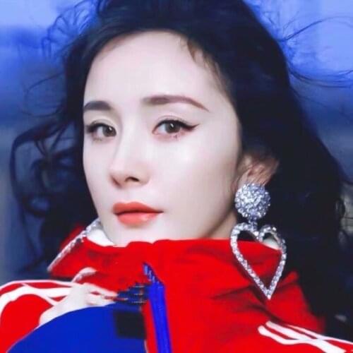 Woman Exaggeration Super large Heart Pendants Earrings Full Rhinestone Crystal Fashion Street Photo Charm korean