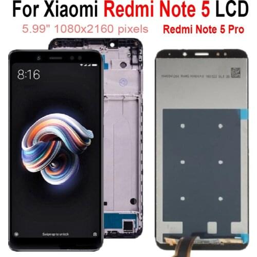 For Xiaomi Redmi Note 5 LCD Digitizer Display Touch Screen With Frame For Redmi Note 5 Pro Replacement Parts Assembly