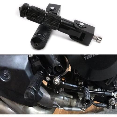 1 Pair 8mm Folding Pedals Aluminum Universal Motorcycle Motor Bike Foot Pegs Pedals Foot Rest Rear Pedals Set Modification Black