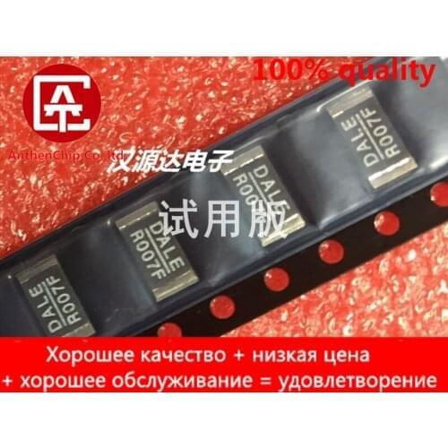 10pcs real orginal new DALE R007F alloy resistance 2512 0.007R 7MR 1% 1W WSL25127L000FTA