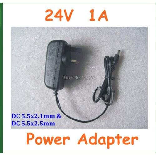 24V 1A 5.5x2.1mm / 5.5x2.5mm Power Supply Adapter Charger EU US UK Plug 5.5*2.1mm / 5.5*2.5mm High Quality
