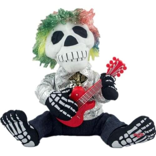 30cm Halloween electric plush toys. mouth can move, sing and play guitar gifts