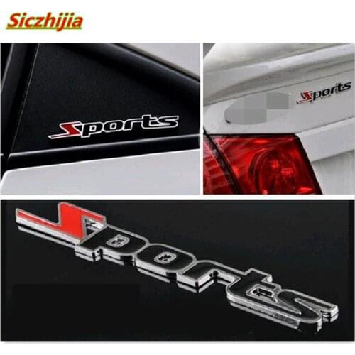 3D chrome metal sport label car sticker for Chevrolet Cruze TRAX Aveo Lova Sail EPICA Captiva Malibu Volt Camaro