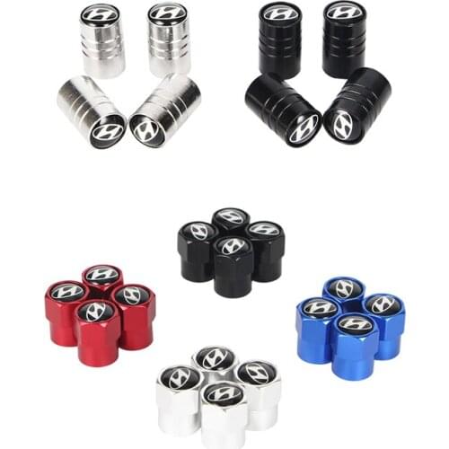 4pcs Car Tire Wheel Valve Stem Caps for Hyundai I20 I30 IX20 IX35 Tucson Solaris Accent Elantra Car-styling Auto Accessories