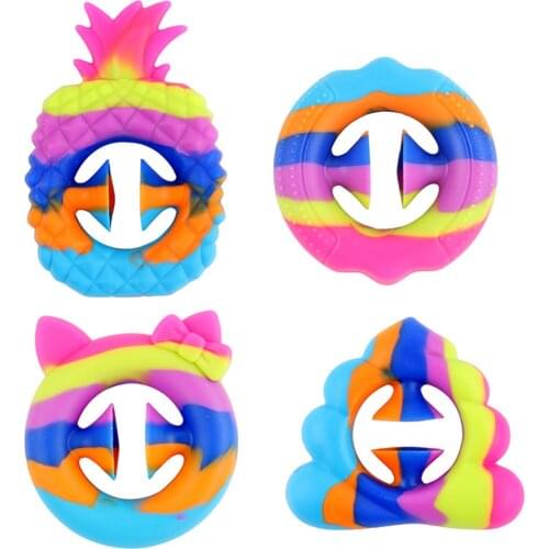 4pcs Simple Snapperz Sensory Fidget Snap Hand Toy Relief Stress Relieve Anti-anxiety Silicone Toy Fidget Sensory Toy Brinquedos
