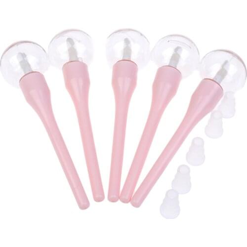 5pcs Lipgloss Tube Lipstick Lollipop Empty Lip Gloss Tube Mini Refillable Bottles Lips Bottle Brush Container